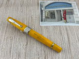 Montegrappa Extra Lustrous Yellow Celluloid  Large Gold Nib #8 Fountain Pen - Fine 18kt Gold Nib