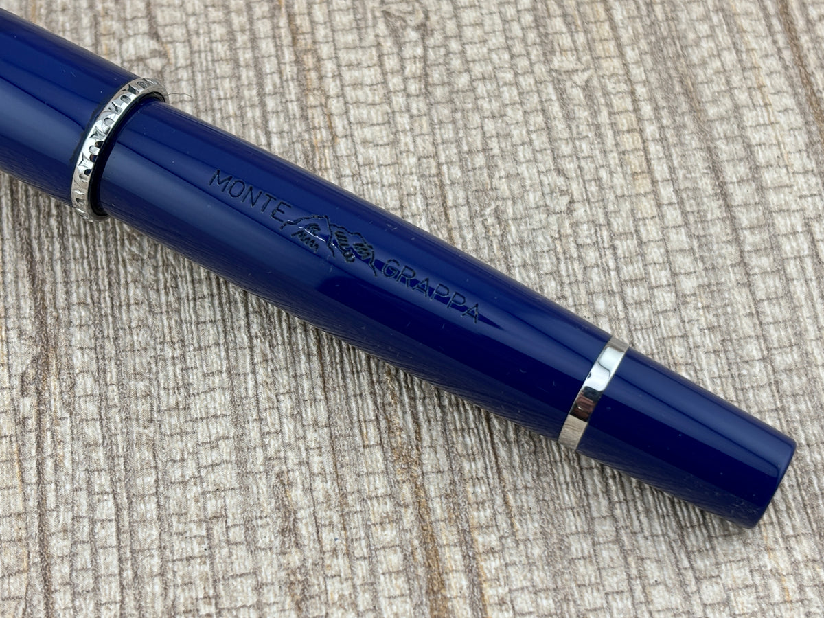 Montegrappa "Monte Grappa" Blue Gold  Fountain Pen - Broad 14kt Gold Nib