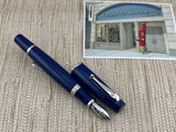 Montegrappa "Monte Grappa" Blue Gold  Fountain Pen - Broad 14kt Gold Nib