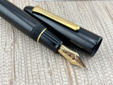 Sailor King of Pen 21K Gold Nib Naginata Togi Cross Point Black Hard Rubber (Ebonite) Fountain Pen