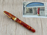 Conway Stewart Model "100" Yellow Swirl Fountain Pen - Medium Italic 18kt Gold Factory Nib (Circa 2005)