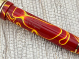 Conway Stewart Model "100" Yellow Swirl Fountain Pen - Medium Italic 18kt Gold Factory Nib (Circa 2005)