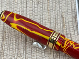 Conway Stewart Model "100" Yellow Swirl Fountain Pen - Medium Italic 18kt Gold Factory Nib (Circa 2005)