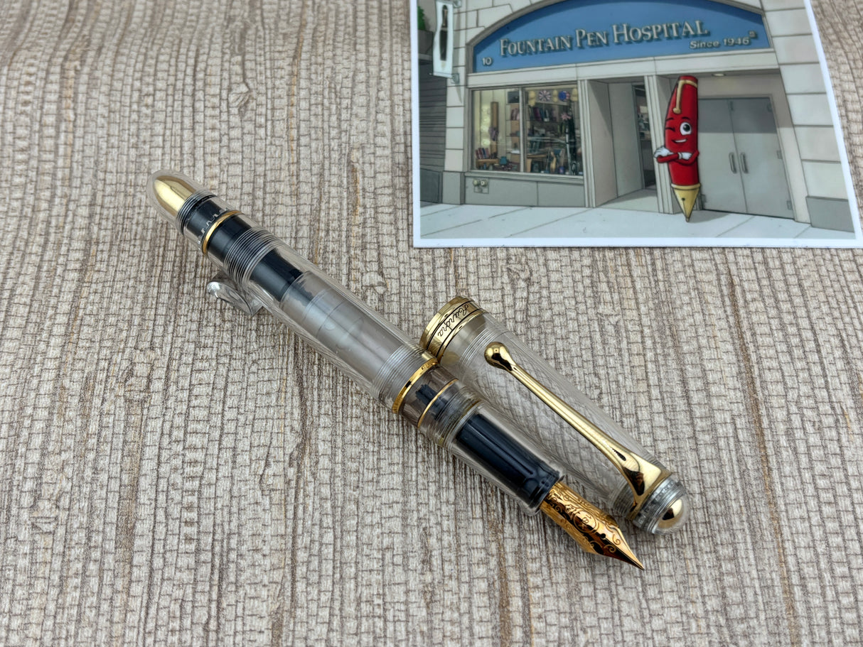 Aurora 88 Anniversario Clear Demonstrator Limited Edition #102/188 Fountain Pen - Extra Fine 18kt Gold Nib