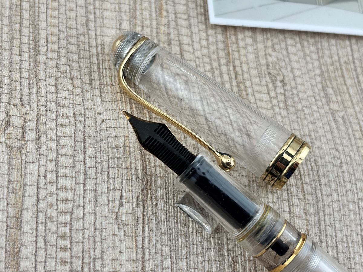 Aurora 88 Anniversario Clear Demonstrator Limited Edition #102/188 Fountain Pen - Extra Fine 18kt Gold Nib