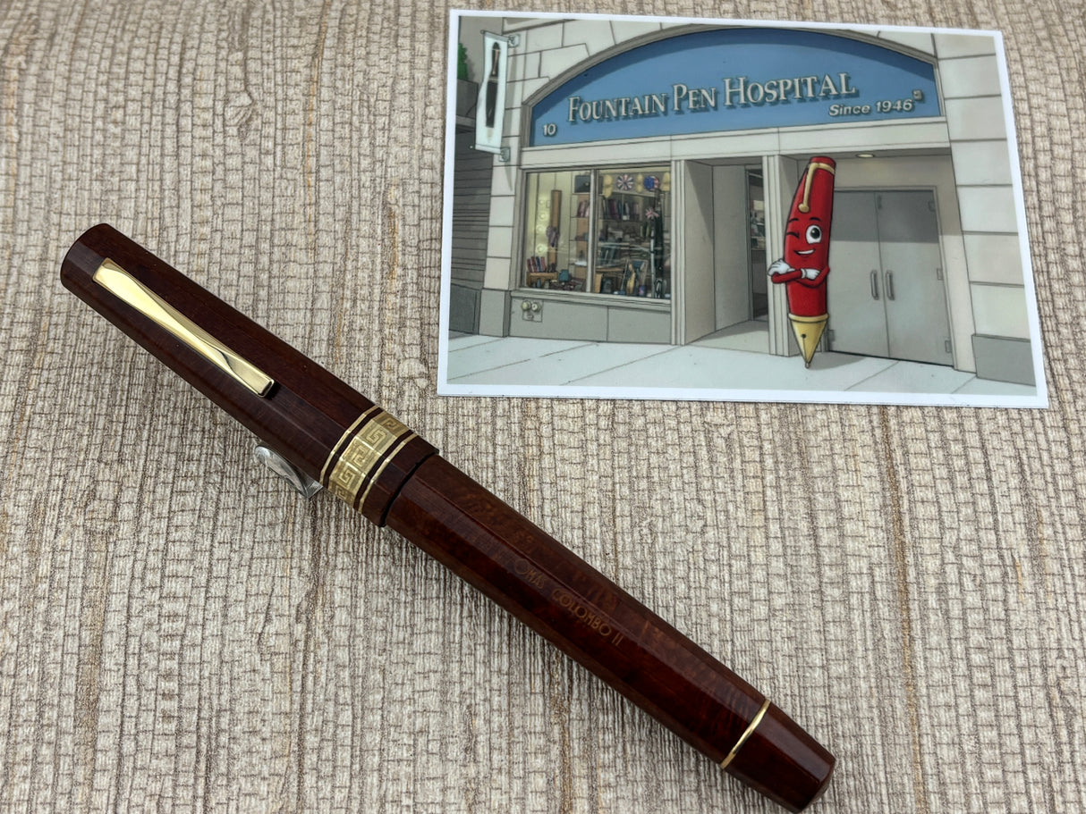 OMAS Cristoforo Colombo II Limited Edition Briarwood  Fountain Pen - Fine 18kt Gold Nib