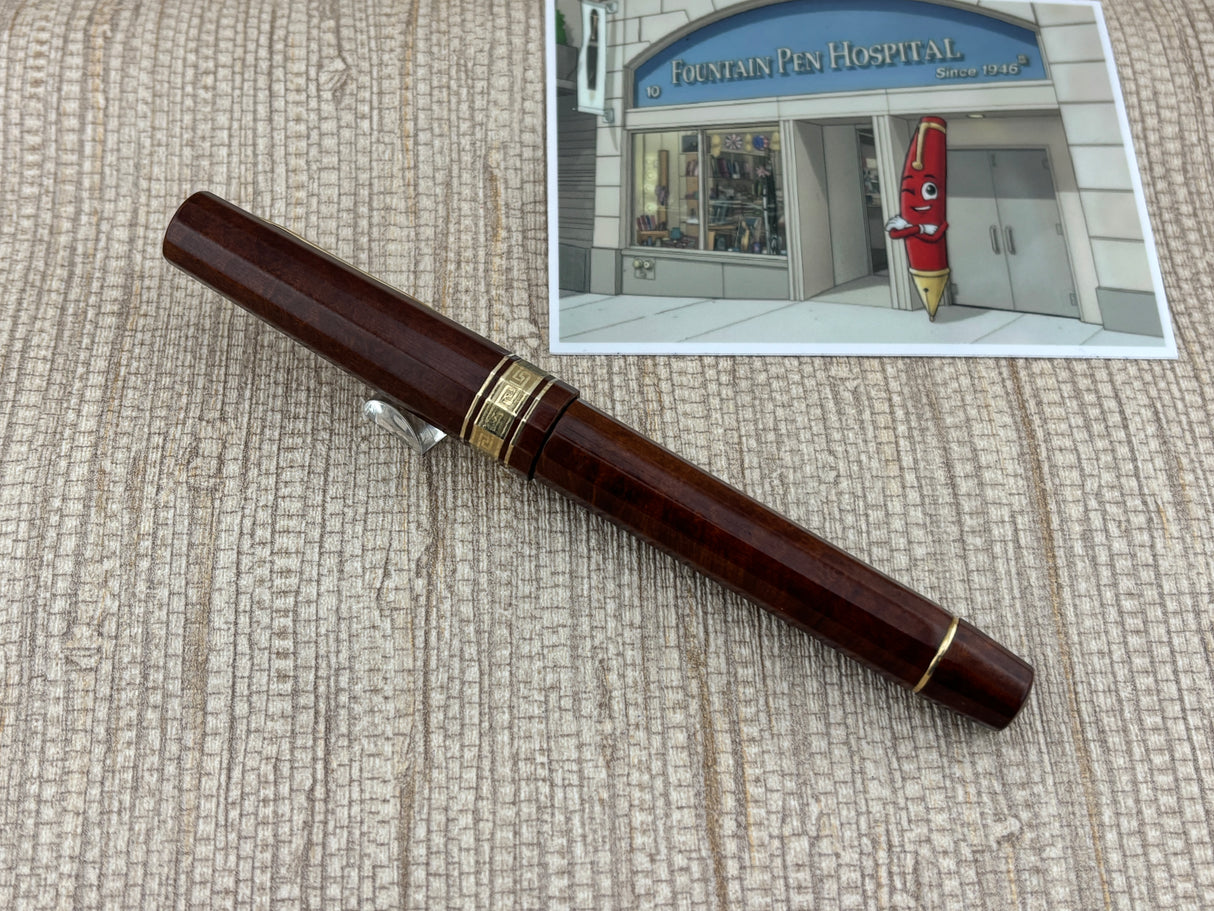OMAS Cristoforo Colombo II Limited Edition Briarwood  Fountain Pen - Fine 18kt Gold Nib