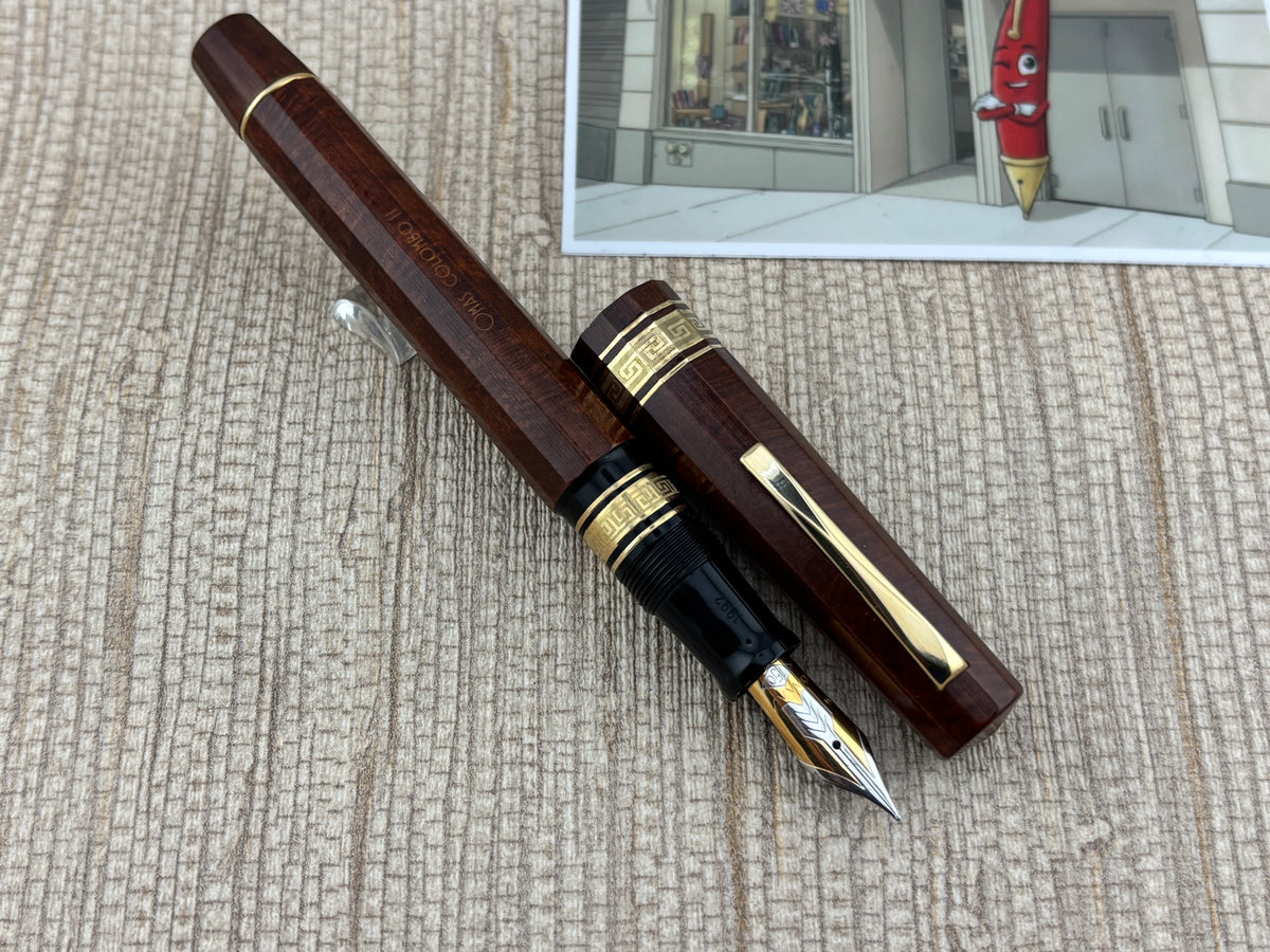 OMAS Cristoforo Colombo II Limited Edition Briarwood  Fountain Pen - Fine 18kt Gold Nib