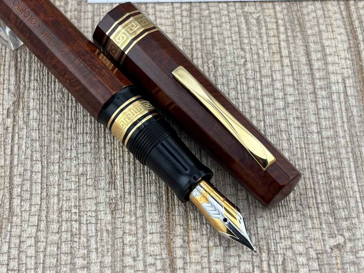 OMAS Cristoforo Colombo II Limited Edition Briarwood  Fountain Pen - Fine 18kt Gold Nib