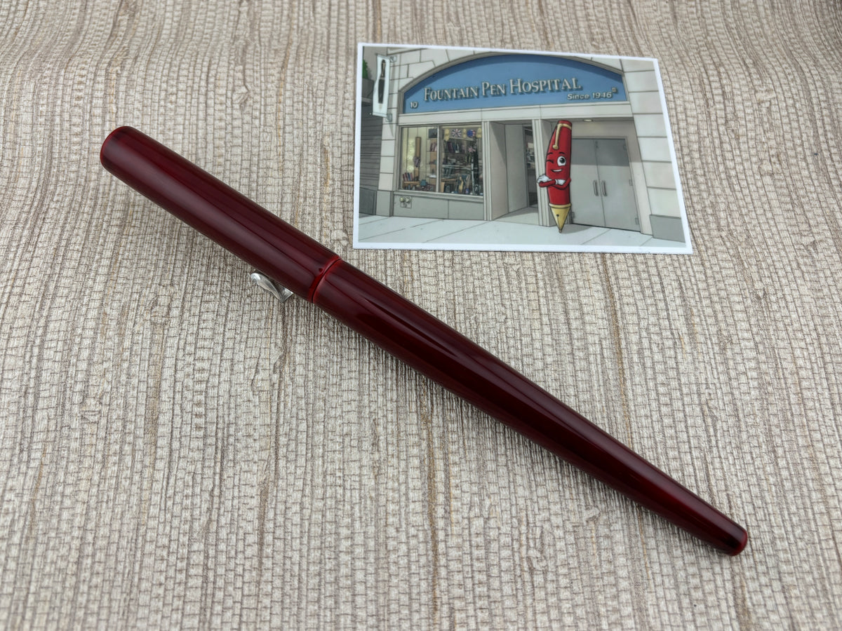 Nakaya Desk Pen Aka Tamenuri New Condition Extra Broad Stub Nib - Fountain Pen