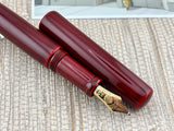 Nakaya Desk Pen Aka Tamenuri New Condition Extra Broad Stub Nib - Fountain Pen