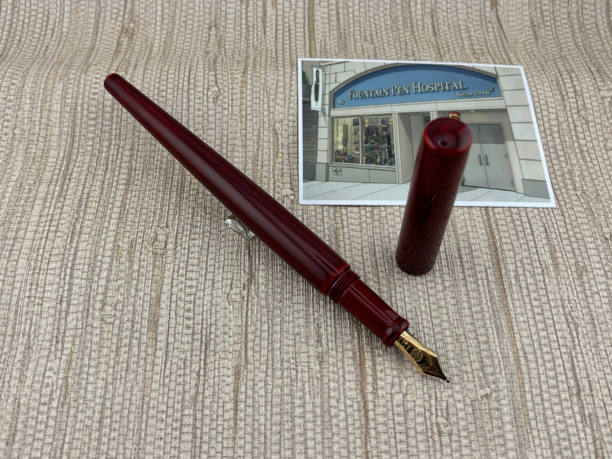 Nakaya Desk Pen Aka Tamenuri New Condition Extra Broad Stub Nib - Fountain Pen