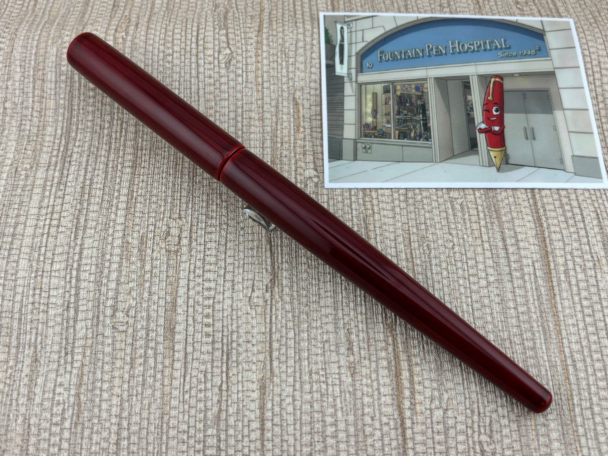 Nakaya Desk Pen Aka Tamenuri New Condition Extra Broad Stub Nib - Fountain Pen