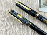 Pelikan Wall Street Set  #0164/4500 Fountain Pen and Ballpoint Pen - Oblique 18kt Gold Nib For Right-Handed Writers