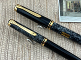Pelikan Wall Street Set  #0164/4500 Fountain Pen and Ballpoint Pen - Oblique 18kt Gold Nib For Right-Handed Writers