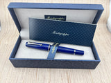 Montegrappa "Monte Grappa" Blue Gold  Fountain Pen - Broad 14kt Gold Nib