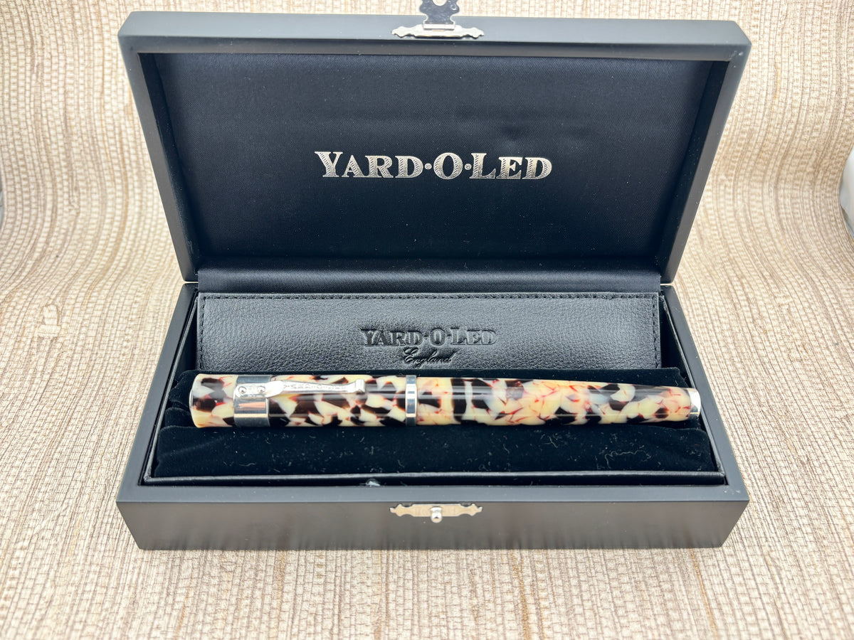 Yard-o-Led Astoria Grand Cream Ebony  Rollerball Pen