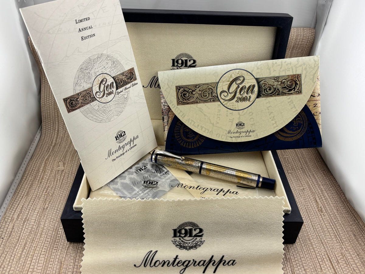 Montegrappa GEA 2001 Limited Edition #157/2001 Fountain Pen - Fine 18kt Gold Nib