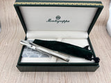 Montegrappa Mid-Size Reminiscence Sterling Silver Greek Key Pattern Faceted  Rollerball Pen