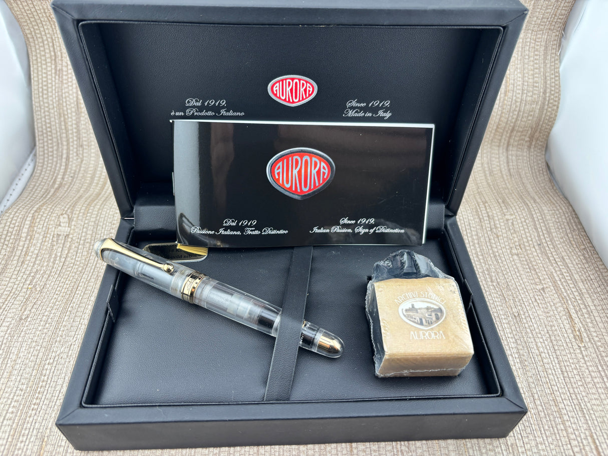 Aurora 88 Anniversario Clear Demonstrator Limited Edition #102/188 Fountain Pen - Extra Fine 18kt Gold Nib