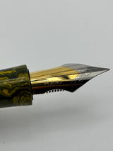 Manga Pen Yellow mottled Ebonite Bamboo shaped - Flex Nib
