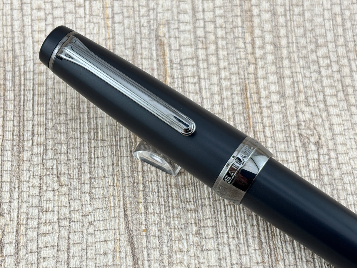 Sailor Professional Gear Imperial Black Dark Ion Metal Trim - Fountain Pen