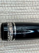 Maiora Golden Age Black Silver Trim - Fountain Pen