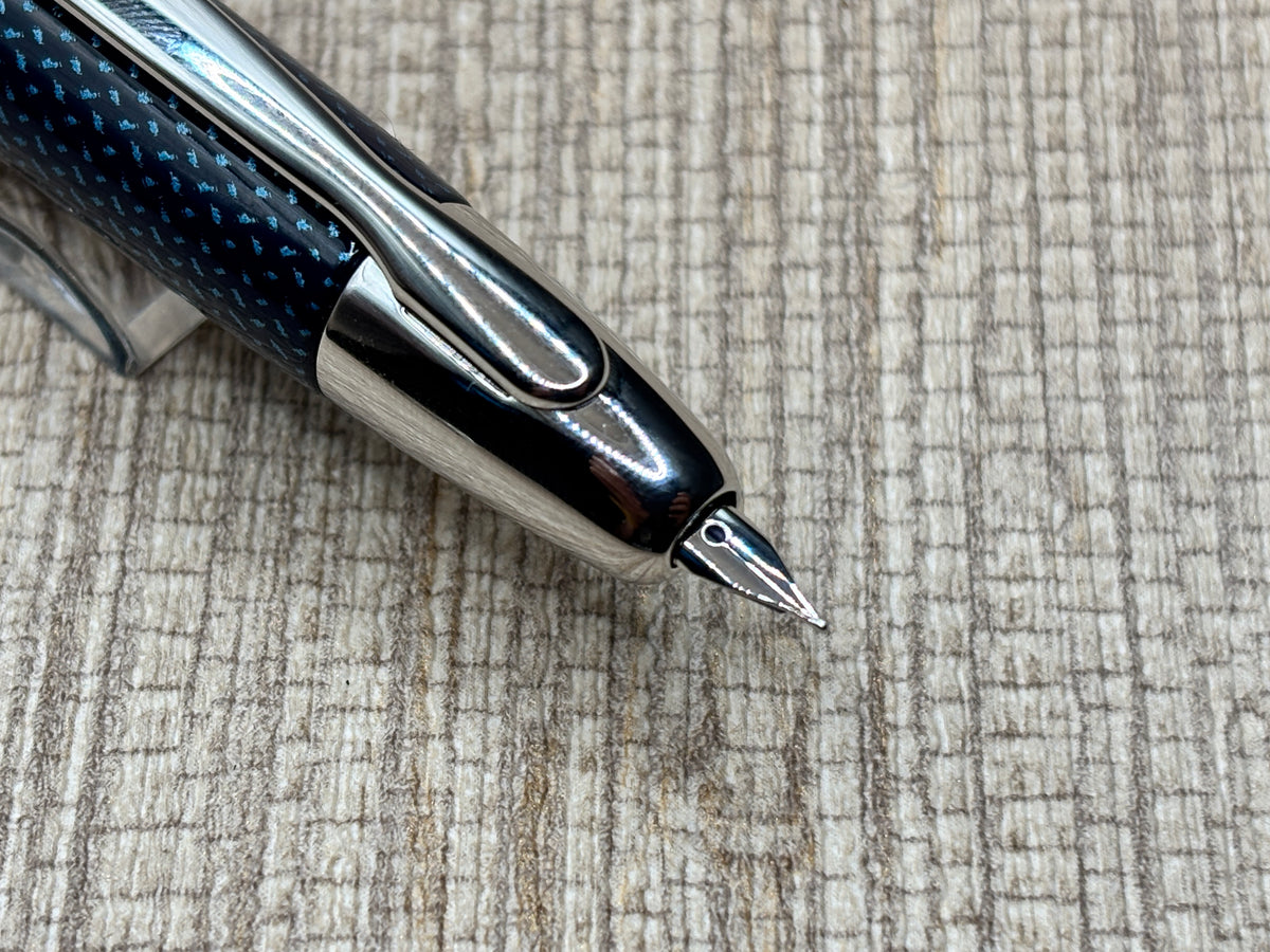 Pilot Vanishing Point Blue Carbonesque 18K Gold Nib -  Fountain Pen