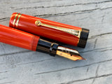 Parker Duofold Senior * the big red * Orange Permanite - Fountain Pen