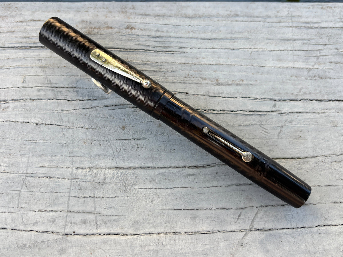 Waterman 58 Black Hard Rubber Chased  - Fountain Pen