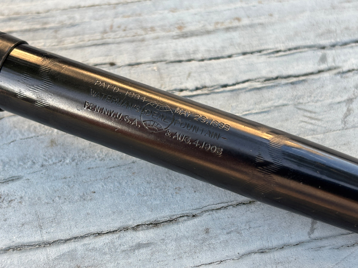 Waterman 58 Black Hard Rubber Chased  - Fountain Pen