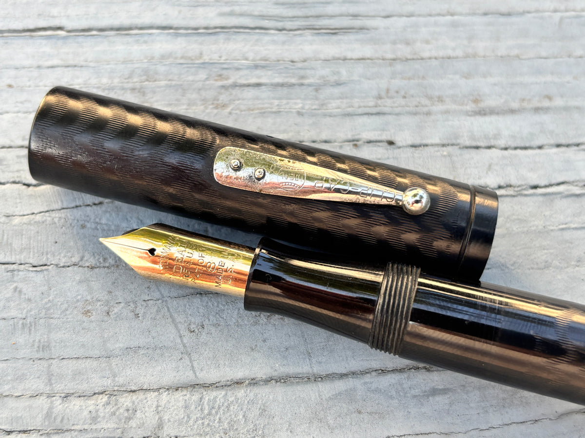 Waterman 58 Black Hard Rubber Chased  - Fountain Pen