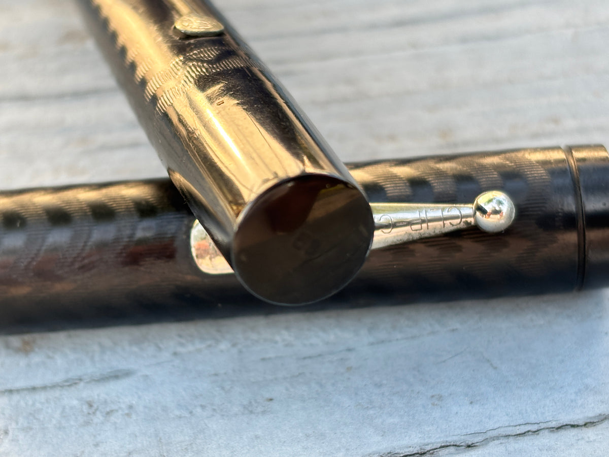 Waterman 58 Black Hard Rubber Chased  - Fountain Pen