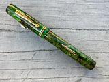Gold Bond Green jade Stonite  - Fountain Pen