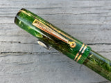 Gold Bond Green jade Stonite  - Fountain Pen