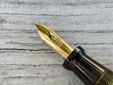 Gold Bond Green jade Stonite  - Fountain Pen