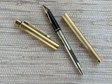 Jimmy's Pick - Sheaffer Targa Slim Gold Electro Plated Circa 1970 Rare Broad Nib! - Fountain Pen