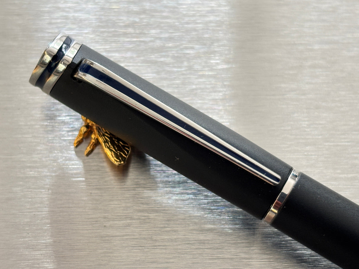 Triangular Black Pen - No name on it - Nice design - Fountain Pen