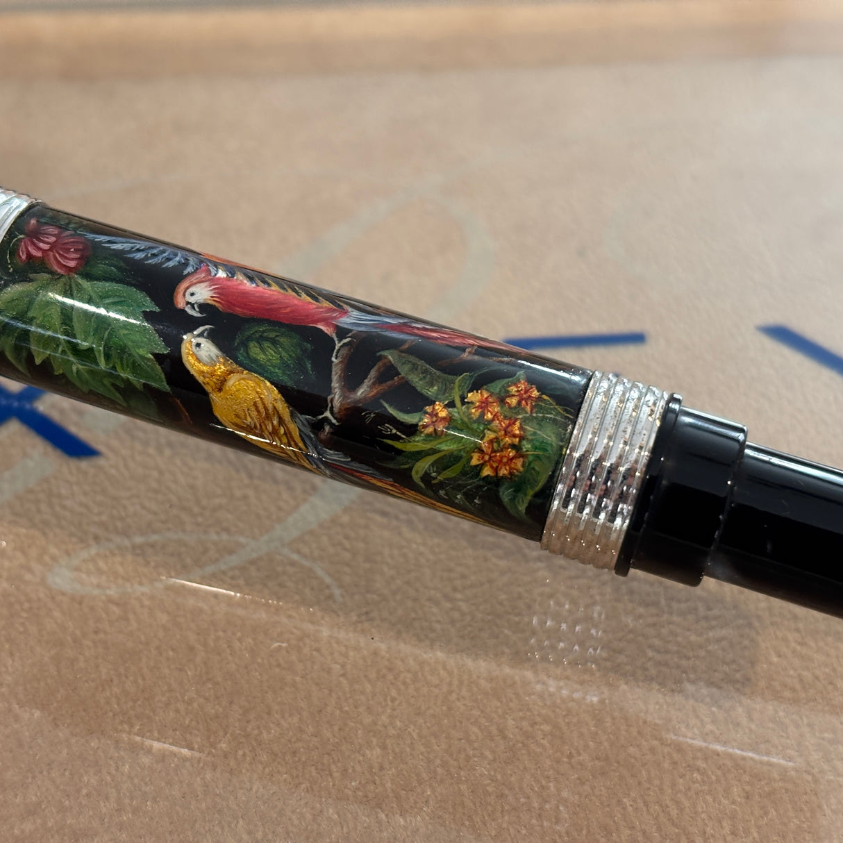 Bexley Pens Plus The of Paradise  Birds - 10K gold clip Hand Painted
