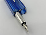Nettuno Barracuda Blue Transparent  Square Fountain Pen  - Extremely Funky!