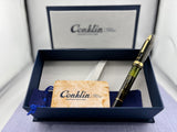 Conklin Nozac Green Saft Celluloid Fountain Pen – Legacy Collection Limited Edition - Fine 14kt Gold Nib