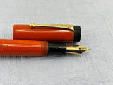 Parker Duofold Junior Red Hard rubber Bandless cap