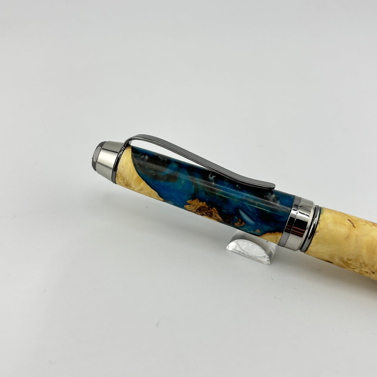 No Name Ball Pen superb wood color Blue and Cream - Ball pen