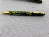 Onoto Delarue Green Celluloid Set boxed - Beautiful color and set Mint !