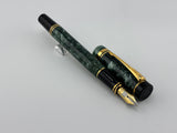 Parker International Duofold Green Marble Fountain Pen  - Fine 18kt Gold  Nib