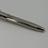 Sheaffer Legacy II Fountain Pen - Platinum-Plated Etched  Vertical Line Design - Fine 18kt Gold Nib