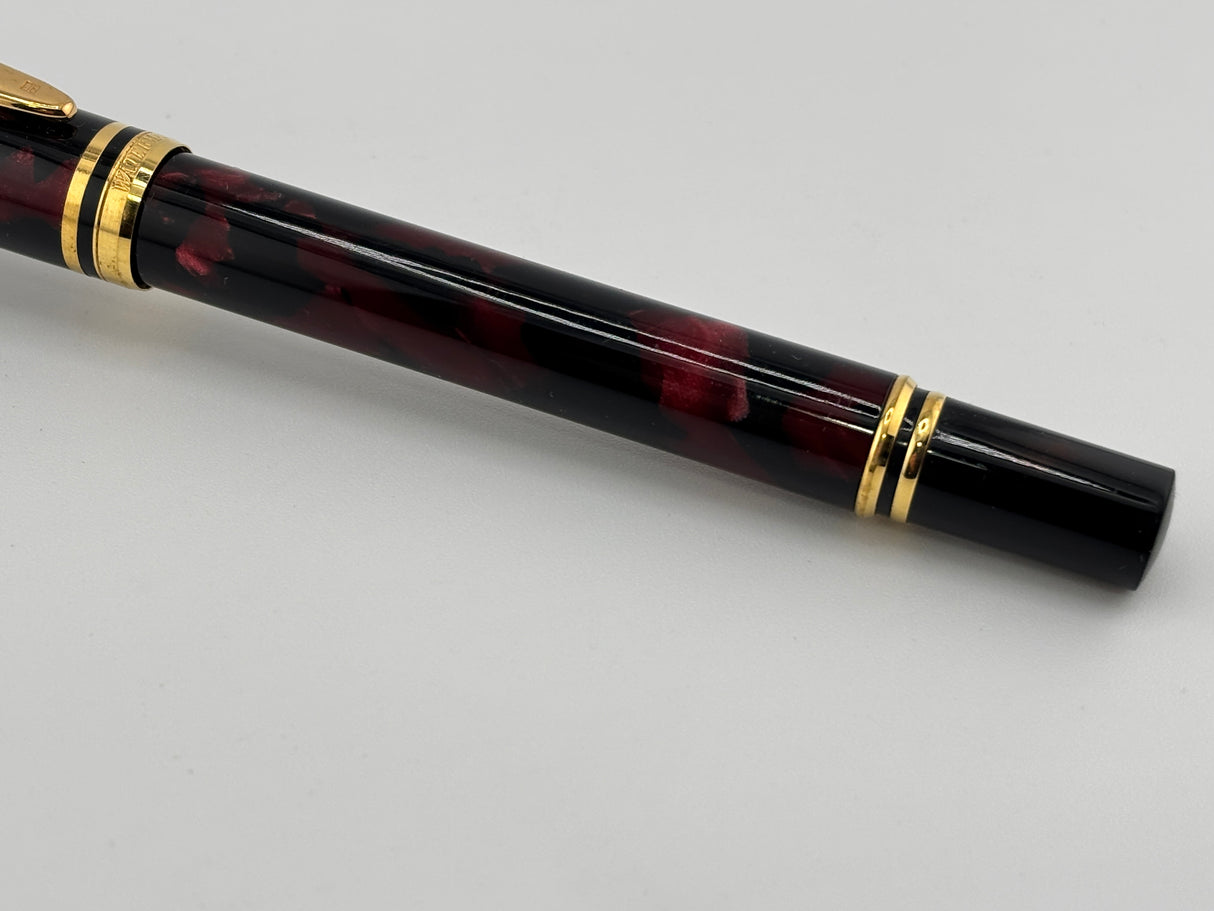 Waterman Man 200 Rhapsody Burgundy Marble Fountain Pen  - Broad/Stub 18kt Gold Nib
