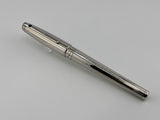 ST Dupont Orpheo Full Size Palladium Plated Fountain Pen - Medium 18kt Gold Nib