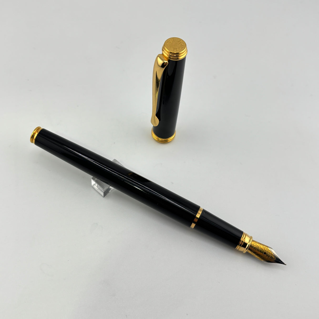 Reden's Paris Black Lacquer - Fountain Pen AND Ball Pen Blue Navy