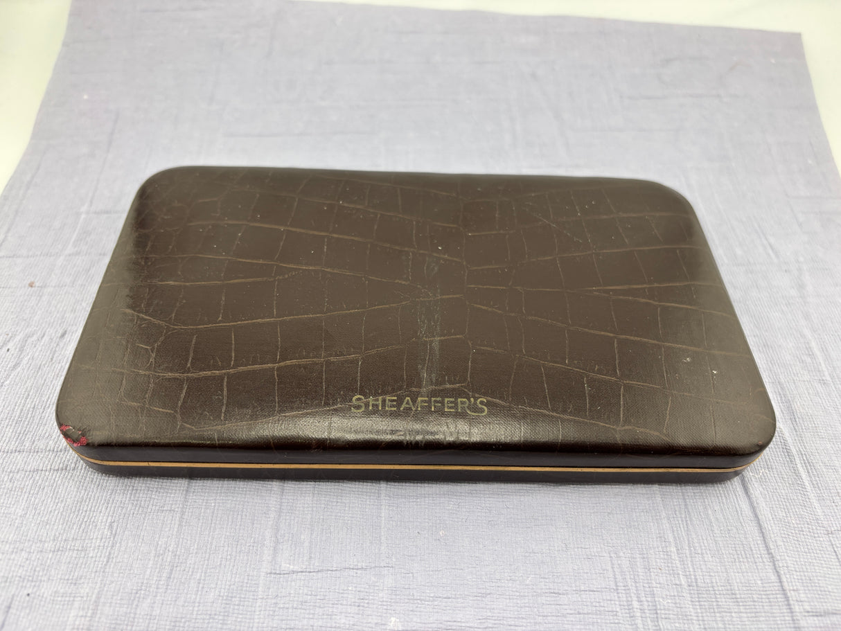 Sheaffer Snorkel set Brown  - New old stock and boxed